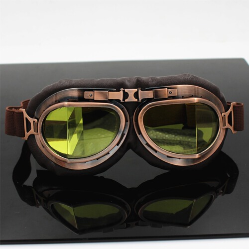 Outdoor sports glasses, motorcycle goggles, corner copper Harley helmet goggles, windproof, dustproof and explosion-proof