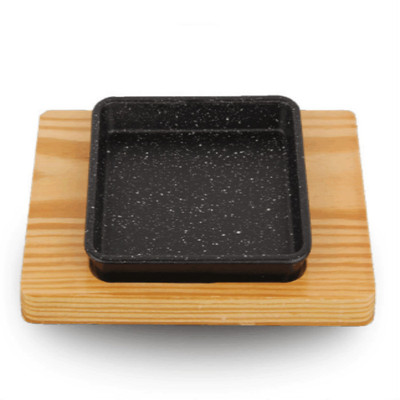 定做正方形燒烤盤韓式燒烤架麥飯石烤盤便攜式燒烤爐烤肉盤