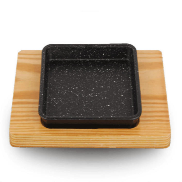 定做正方形燒烤盤韓式燒烤架麥飯石烤盤便攜式燒烤爐烤肉盤