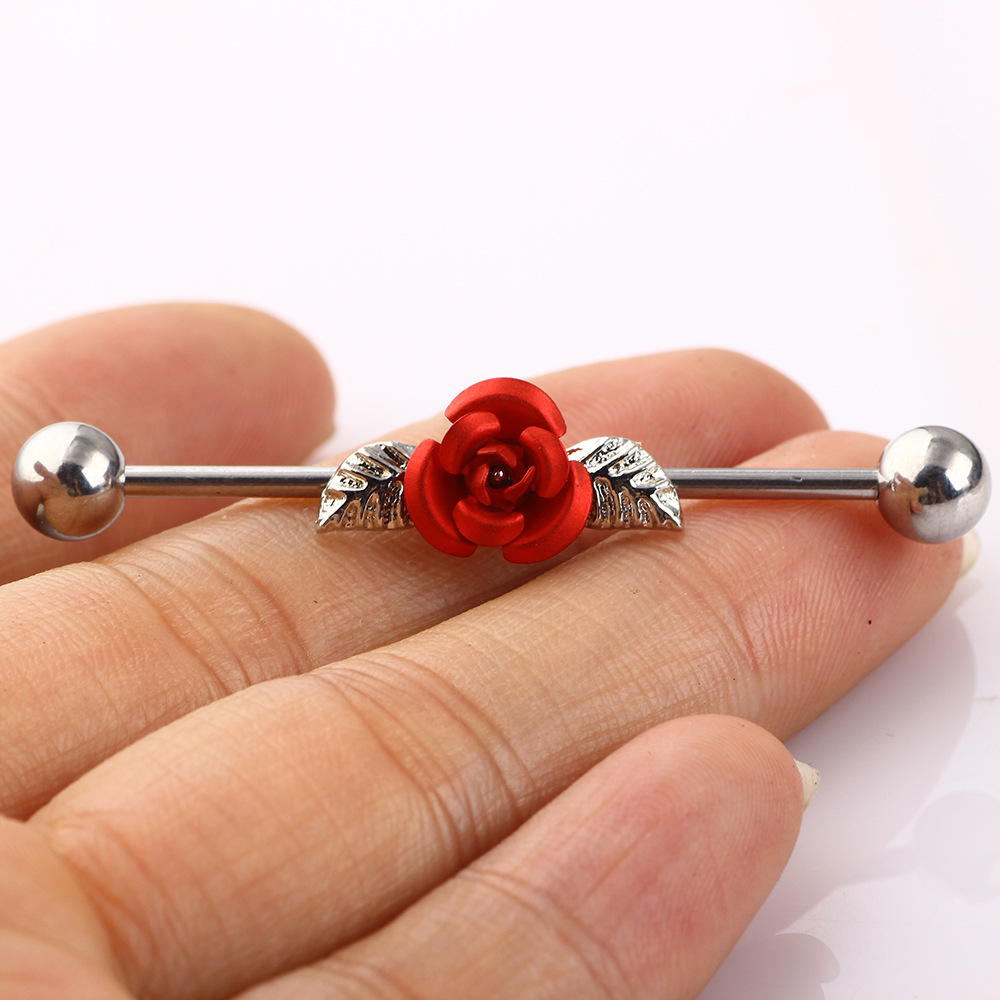 Pointed titanium steel lip stud product view