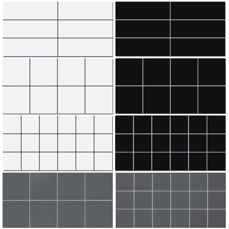 北欧墙砖300600地铁砖黑白线格子田字砖工字砖内墙砖厨房卫生间