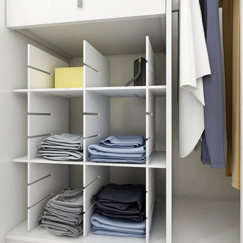 Wardrobe layered partition cabinet bookcase storage partition clothing storage baffle standing rack free combination grid