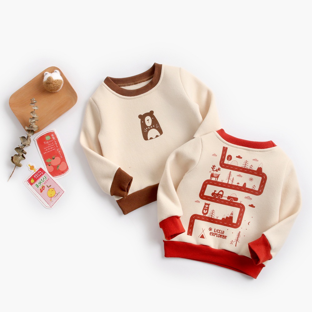 Cotton children's demi-season cartoon sweatshirt for boys