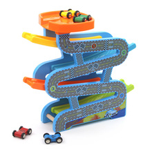 極速滑翔車木質 小寶寶男孩子幼兒童早教益智手動玩具 慣性軌道車