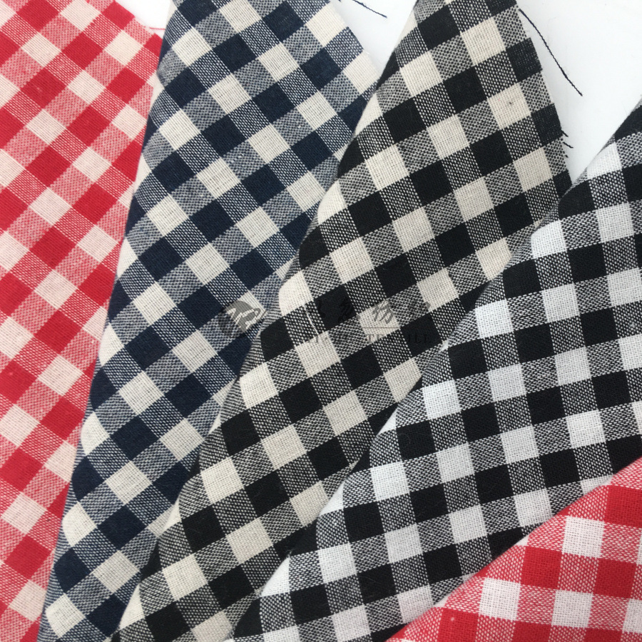 色织格子 春秋款 男女时尚全棉衬衫面料 厂家直销 现货供应