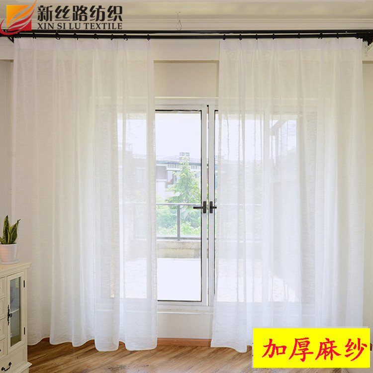 Shaoxing Keqiao District Manufactor Direct selling Foreign trade engineering Tatu Cambric customized Versatile Solid Flax Window screening white