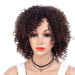 Curly Hair Wigs Industrial wig t fluffy African small curly wig Headcover