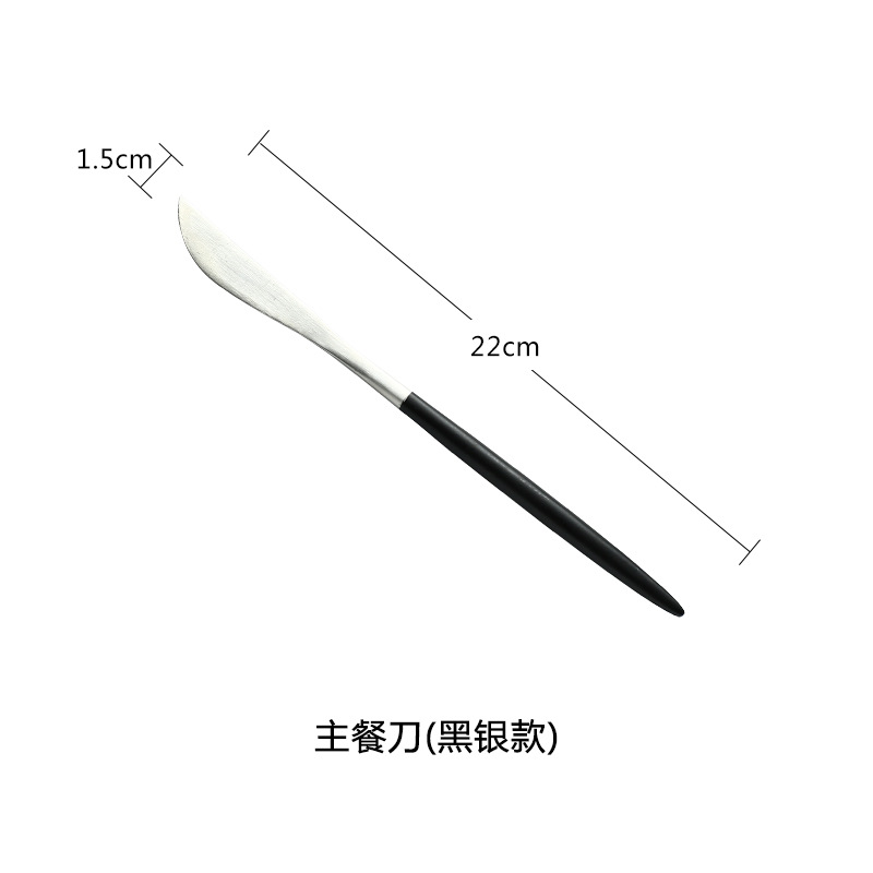 Cuchillo y tenedor de estilo occidental traje de cuchara Cuchillo y tenedor de acero inoxidable 304 de metal