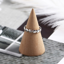 TYJ0184 桃心心形S925银戒指 韩国韩版个性复古爱心戒指银指环女