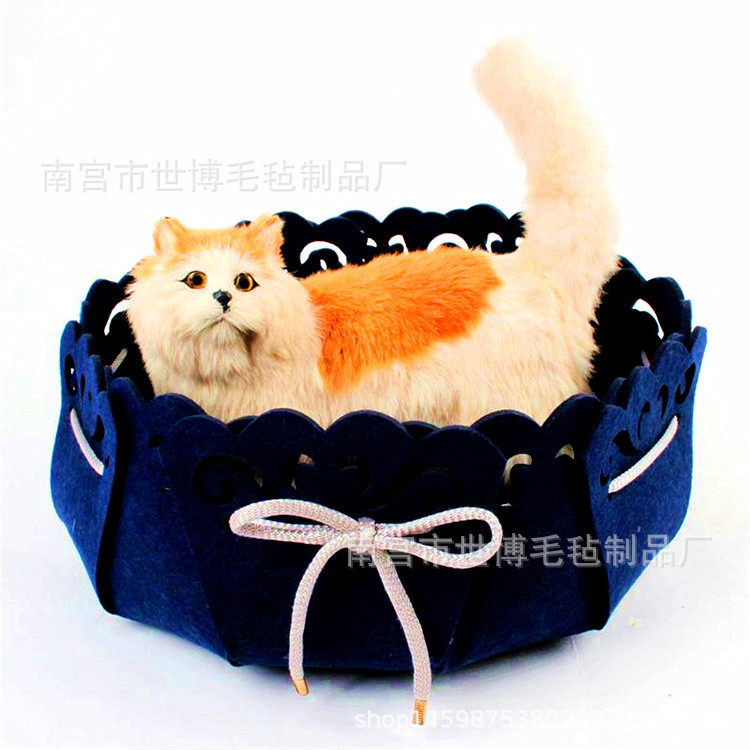 批发厂家直销猫窝狗窝宠物窝毛毡宠物窝四季时尚羊毛毡保暖