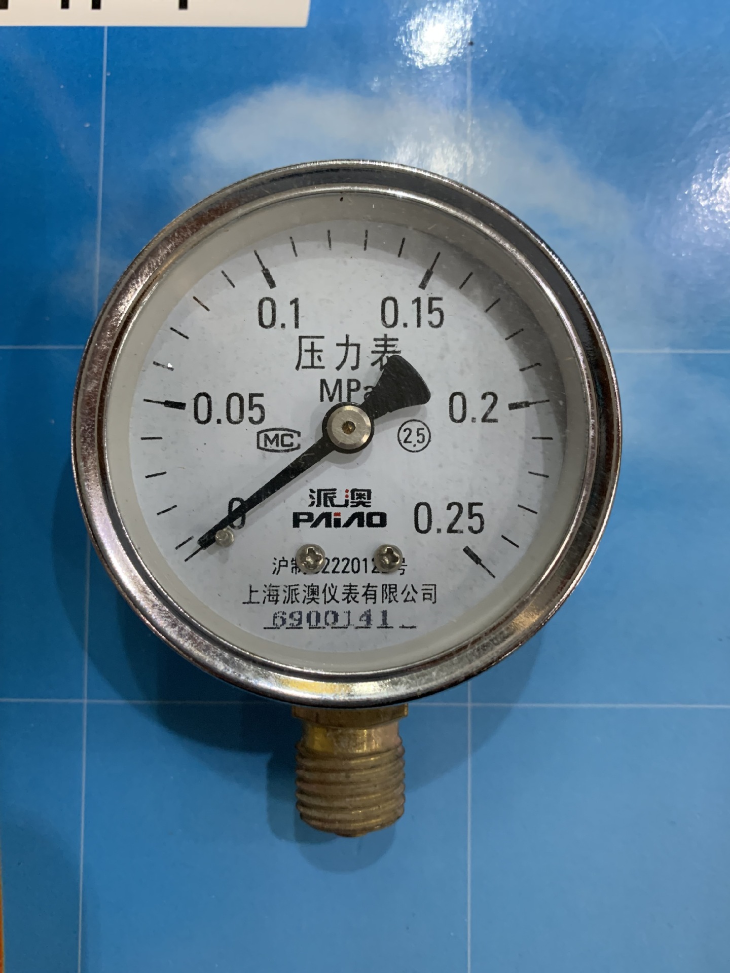 上海派澳气压表/真空表表盘60MM Y60螺纹14*1.5MM