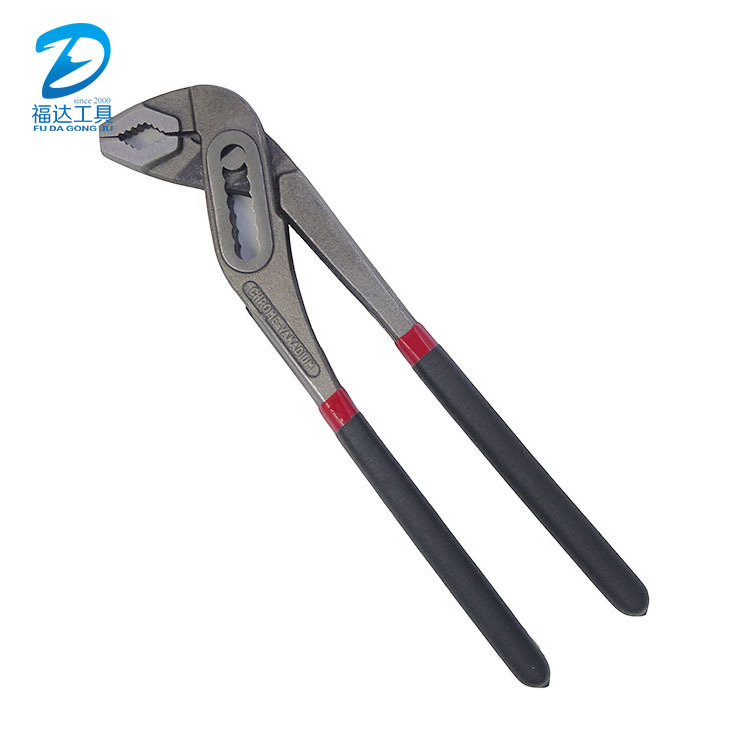 D4水泵钳本色镍铁沾塑套柄碳钢钳子德式水管钳10寸220mm
