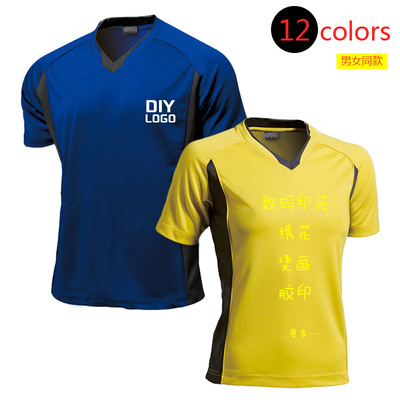 summer Short sleeved Quick drying Athletic Wear V. neutral blank Jersey customized T-Shirt goods in stock machining wholesale