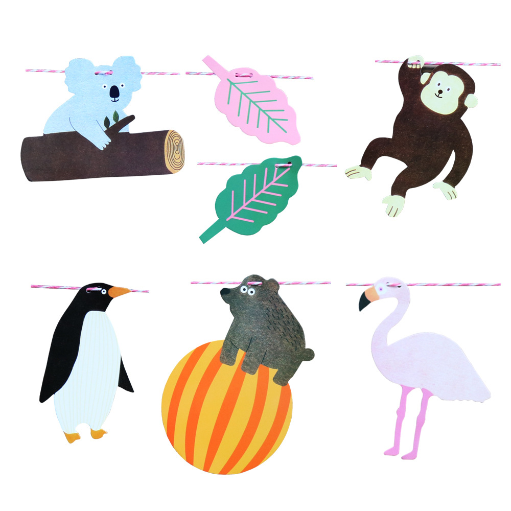 Animal Cartoon Paper Decorative Props Party Decorations display picture 3