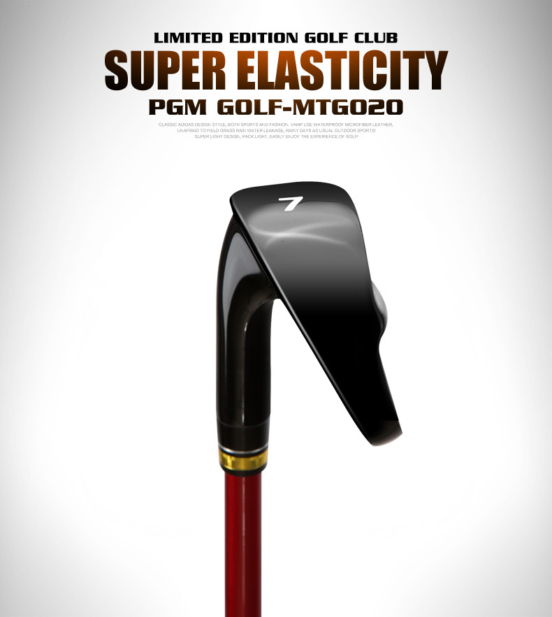 Gậy golf sắt số 7 nam thiết kế tăng tốc, thân carbon hoặc thép — Màu đen lớp S, Màu đen lớp R, Màu đen SR cấp, Màu đen thanh thép chi tiết 8
