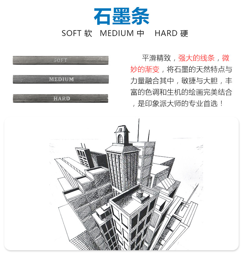 H&B32件绘画铅笔套装 素描工具包美术文具用品 跨境亚马逊爆款