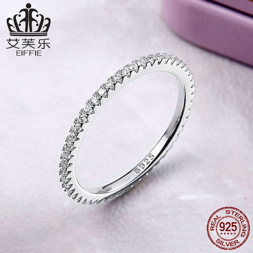European and American hot selling ring s925 sterling silver women's fashion annual ring with diamonds women's simple ring SCR066