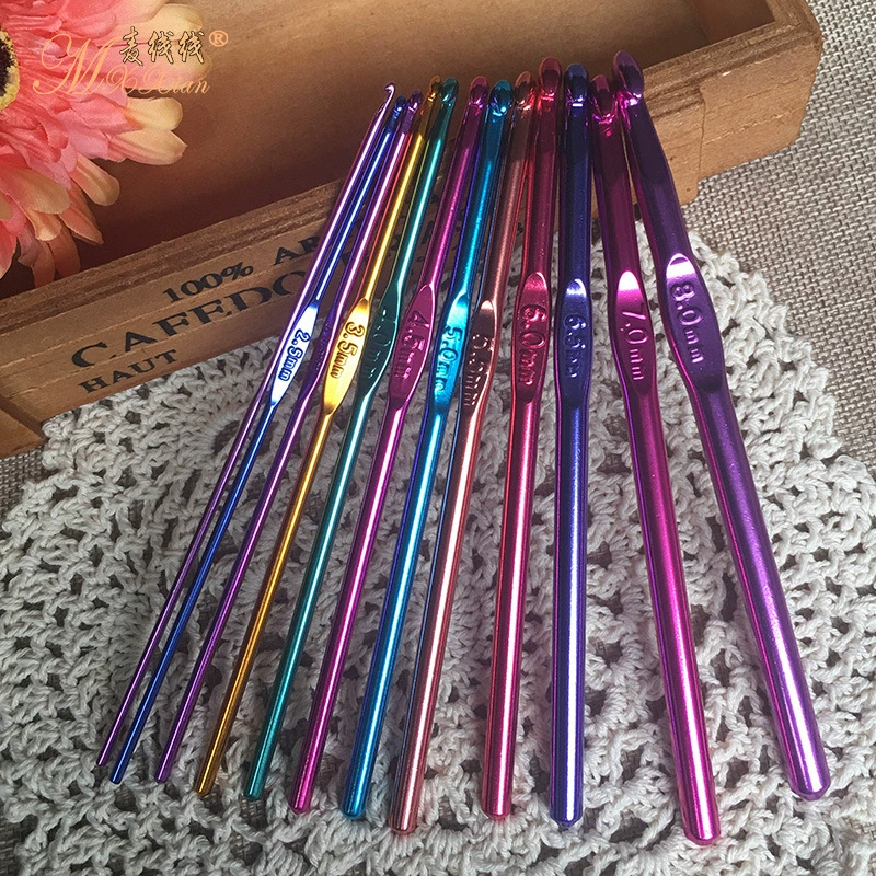 Инструмент для вязания пшеничной нити свитер игла цвет вязаный крючком костюм оксид алюминия Металл вязание крючком шерсть вязание крючком