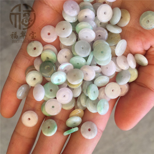 Four Seasons City Natural Jadeite 10MM Peace Pendant Necklace Jade Jadeite Craftsmanship Factory Wholesale Jade Accessories