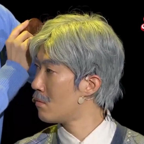 Anime cosplay senior male and female stage performance grandpa grandma short grey curly straight hair wholesale wig headpiece