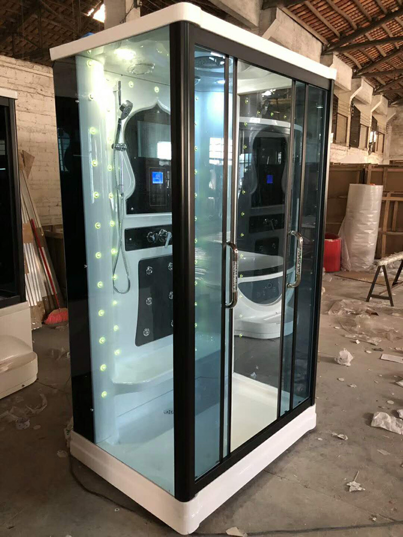 Rectangular 1200*900 sala de ducha de vapor de acrílico tablero de ducha Yuyu masaje sala de vapor