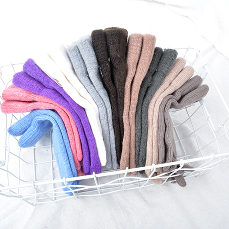 韩版五指保暖手套女冬季男士骑行魔术针织户外加绒加可爱学生批发