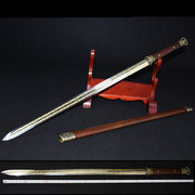 厂家直销龙泉刀剑 高锰钢环手唐剑  一体宝剑 长剑收藏批发未开刃