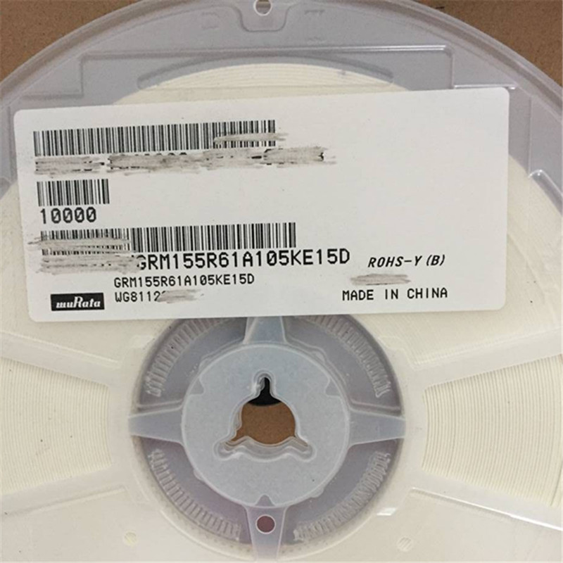 陶瓷贴片电容0402 105K10V 1UF GRM155R61A105KE15D配套电子 现ZY