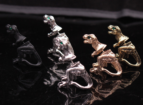 Wholesale jewelry Korean version Harajuku three-dimensional small animal dinosaur fashion personality piercing stud earrings
