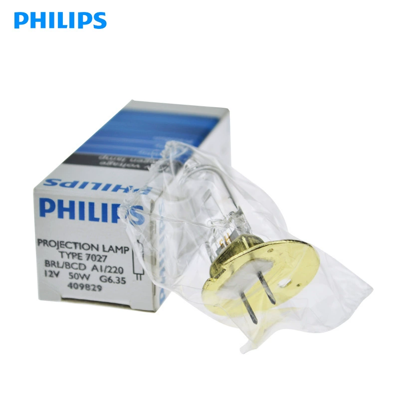 Philips, металлическая вольфрамовая лампа для проектора, лампочка, 12 В, 50 Вт, 12 В, 50 Вт