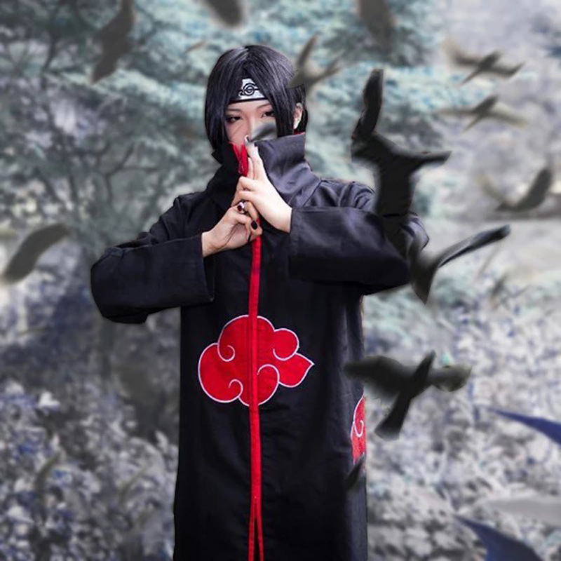 火影忍者 晓组织披风动漫cosplay服装红云袍四代六代目万圣节披风-阿里巴巴