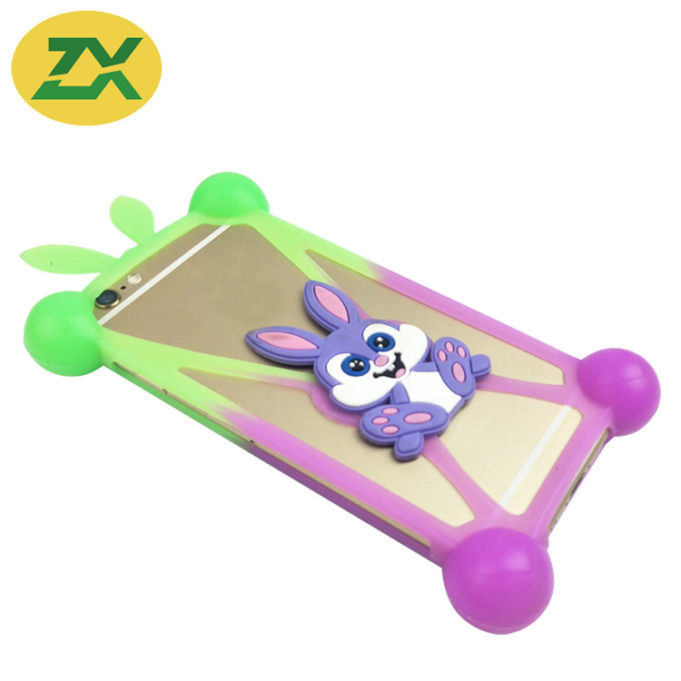 New Rabbit Ear Silicone Phone Frame Anti-Vibration Protective Cover Universal Waterproof Protective Case Light Luxury Style