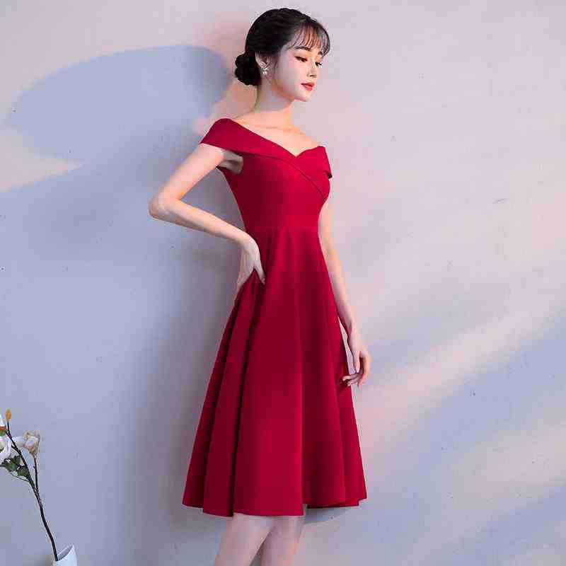 Maternity Evening Dress for Brides, 2026 New Summer High-Waisted Plus-Size Off-Shoulder Short Evening Gown for Women Maternity Evening Dress for Brides, 2026 New Summer High-Waisted Plus-Size Off-Shoulder Short Evening Gown for Women