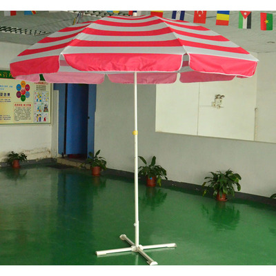 outdoors fold Portable Parasol stripe sunshade Beach Umbrella customized activity Stall up advertisement Parasol Manufactor
