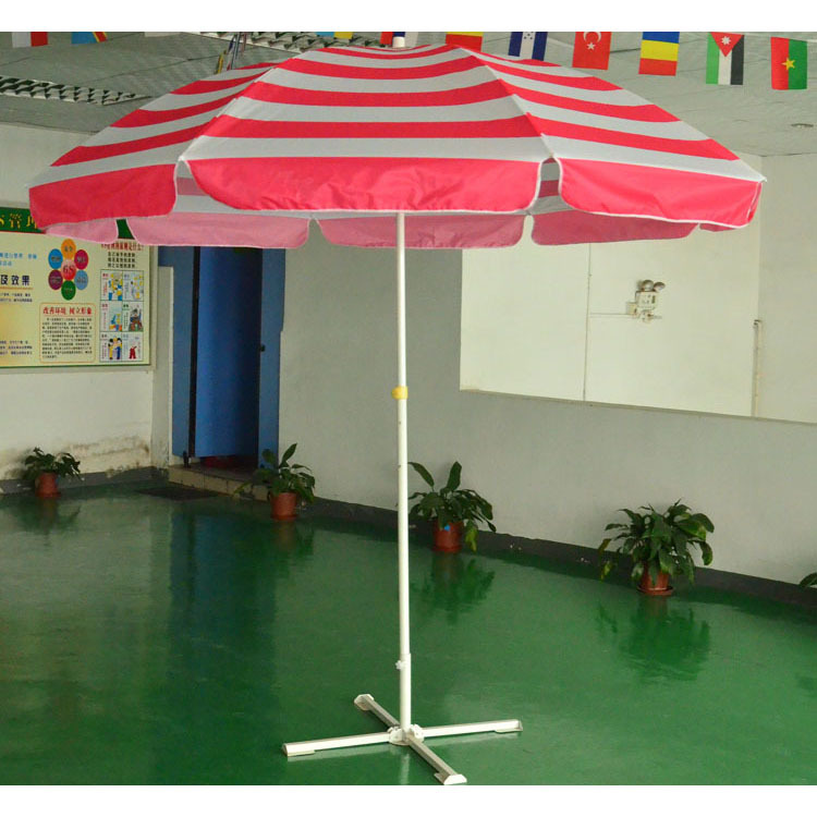 outdoors fold Portable Parasol stripe sunshade Beach Umbrella customized activity Stall up advertisement Parasol Manufactor