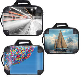 LOGO个性定制图案\图片硬壳防护笔记本电脑包 商务手提斜跨包