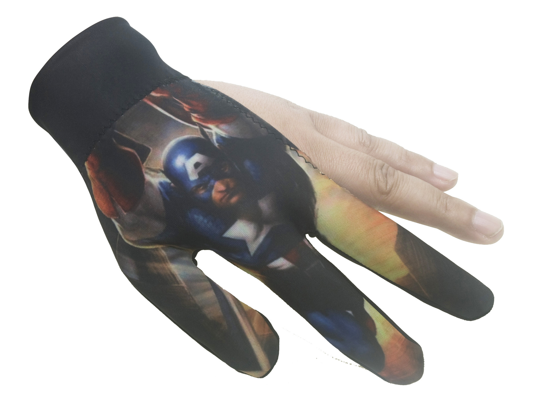 Alto elástico antideslizante resistente al desgaste transpirable de tres dedos guantes de billar guantes sunoke guantes de billar al por mayor