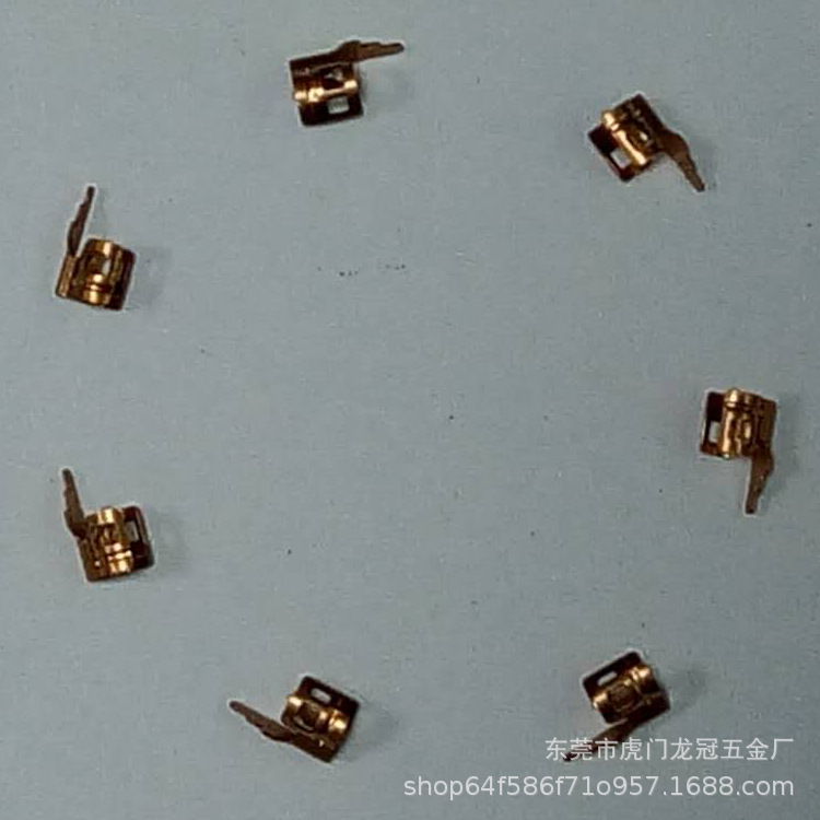 小铜片冲压五金冲压件加工接触片不锈钢弹片连续端子左声片右声片