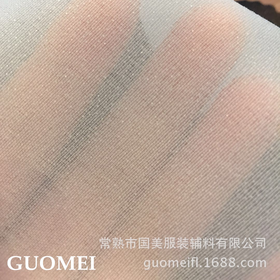 厂家现货 优质30D平纹轻薄有纺粘合衬布 西装弹力水洗衬 热熔胶衬