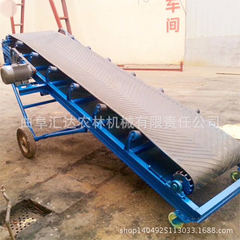 济南市混凝土槽型皮带输送机  60米长固定式散块料皮带输送线LJ6