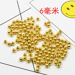 DIY jewelry accessory handmade stringing beads materials 6mm gold CCB scattered beads electroplated acrylic beads wholesale