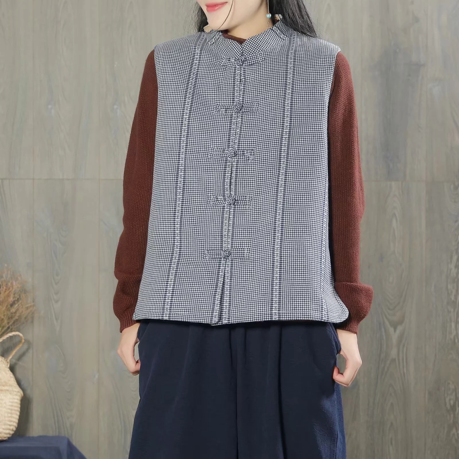 Gilet femme en Coton et lin - Ref 3317749 Image 22