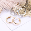 ER1808 European and American fashion OL wind versatile golden geometric round big earrings female exaggerated Ruili circle