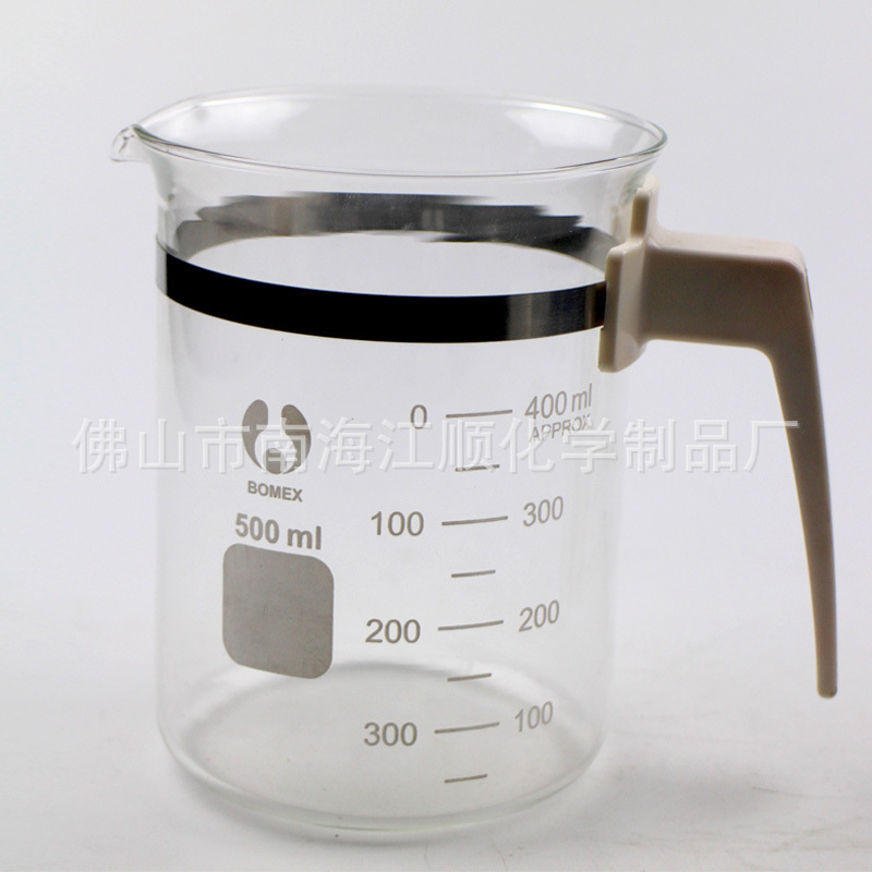 佛山化工制品厂批发 带把烧杯 多款规格 玻璃烧杯批发 量大优惠