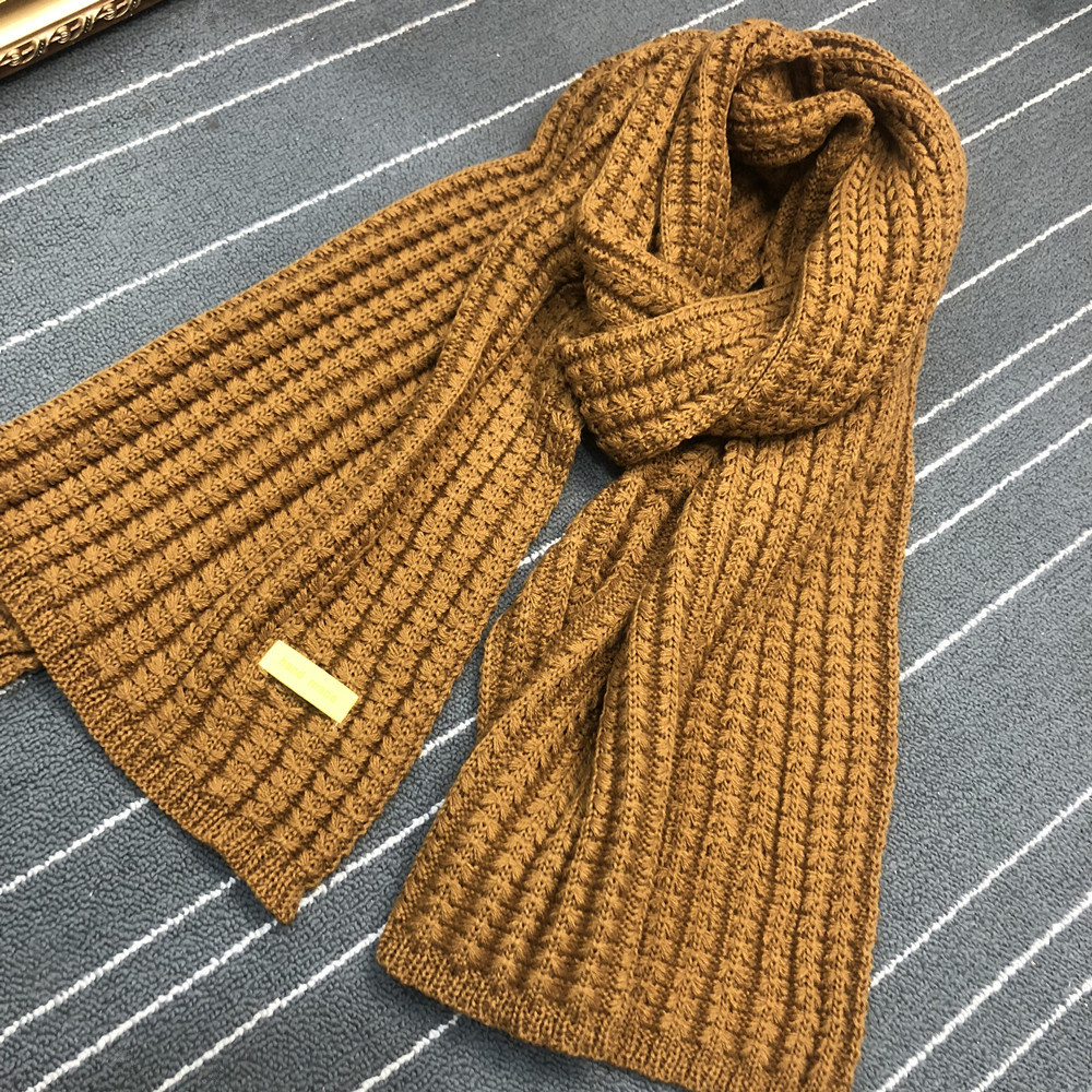 Twist Wool Pure Color Scarf display picture 19