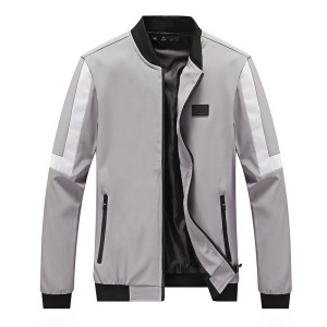 Men’s spring and autumn baseball collar striped letter jacket casual trend jacket men