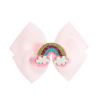 Children's rainbow hairgrip girl's, hair accessory with bow for princess, European style