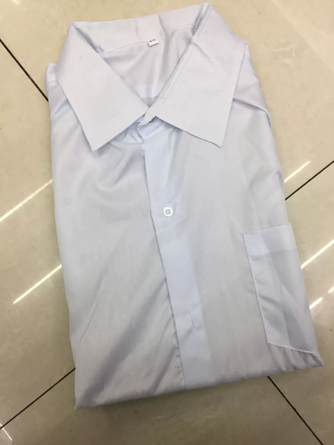 Прямые продажи с фабрики на складе по низкой цене, поставка, деловая Мужская белая рубашка с длинными рукавами, простая упаковка, одноразовая рубашка из полиэстера