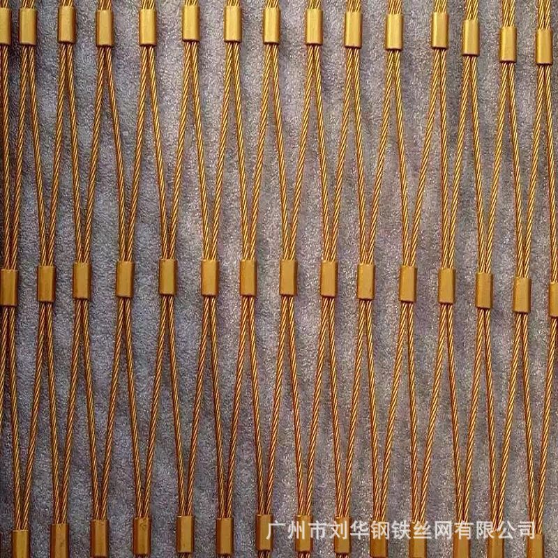 广州菱形钢丝绳网 不锈钢卡扣装饰网 十字卡扣不锈钢绳网