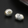 Wholesale 925 sterling silver jewelry personalized retro Thai silver DIY accessories Bodhi Dharma beads, Laizi bucket beads